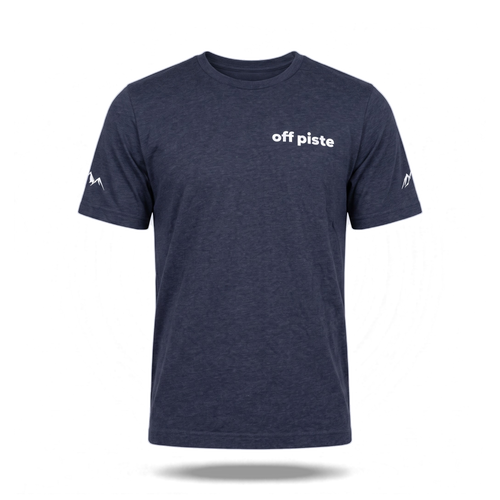 Off Piste Athletic Tee in Navy, front view