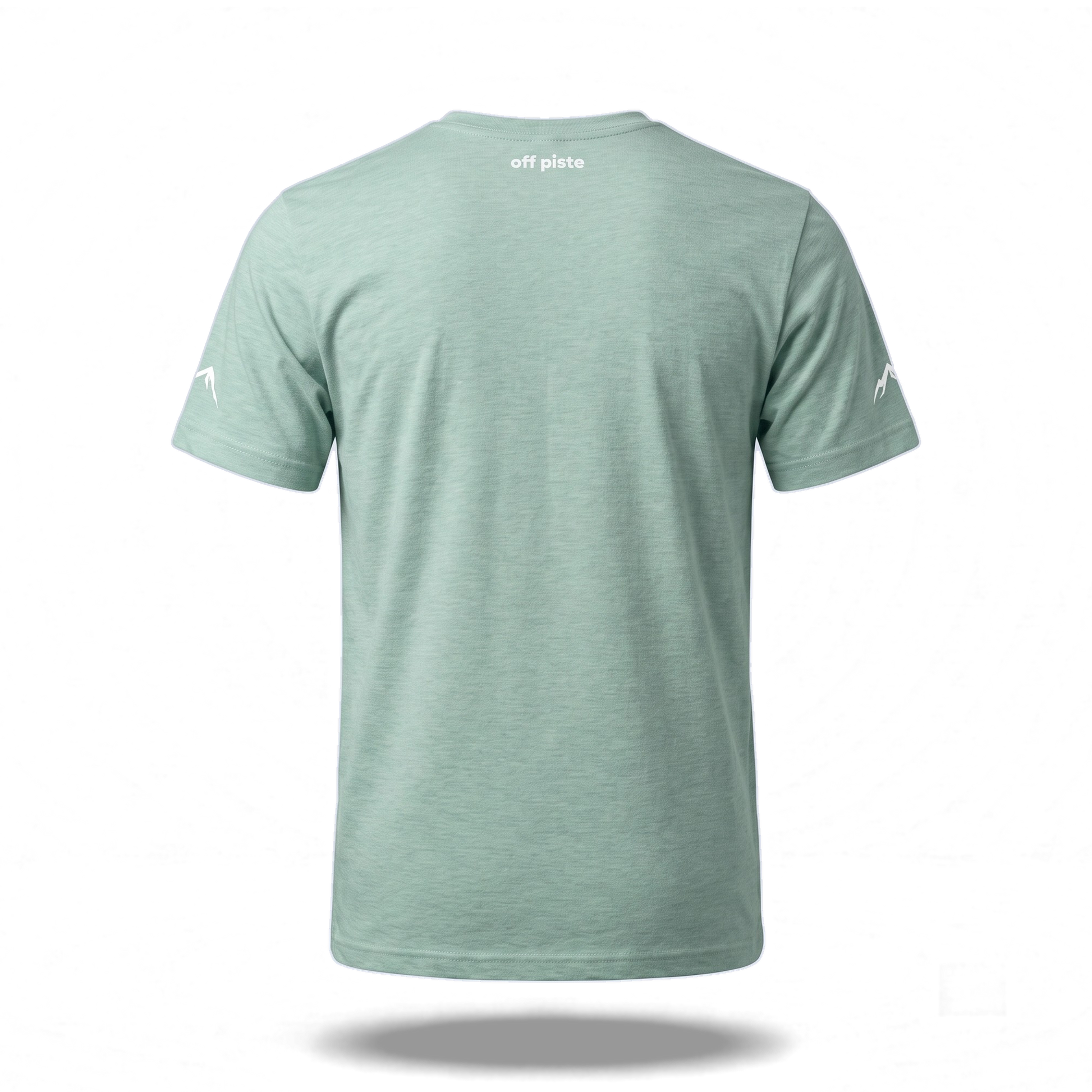 Off Piste Athletic Tee in Seafoam, back view
