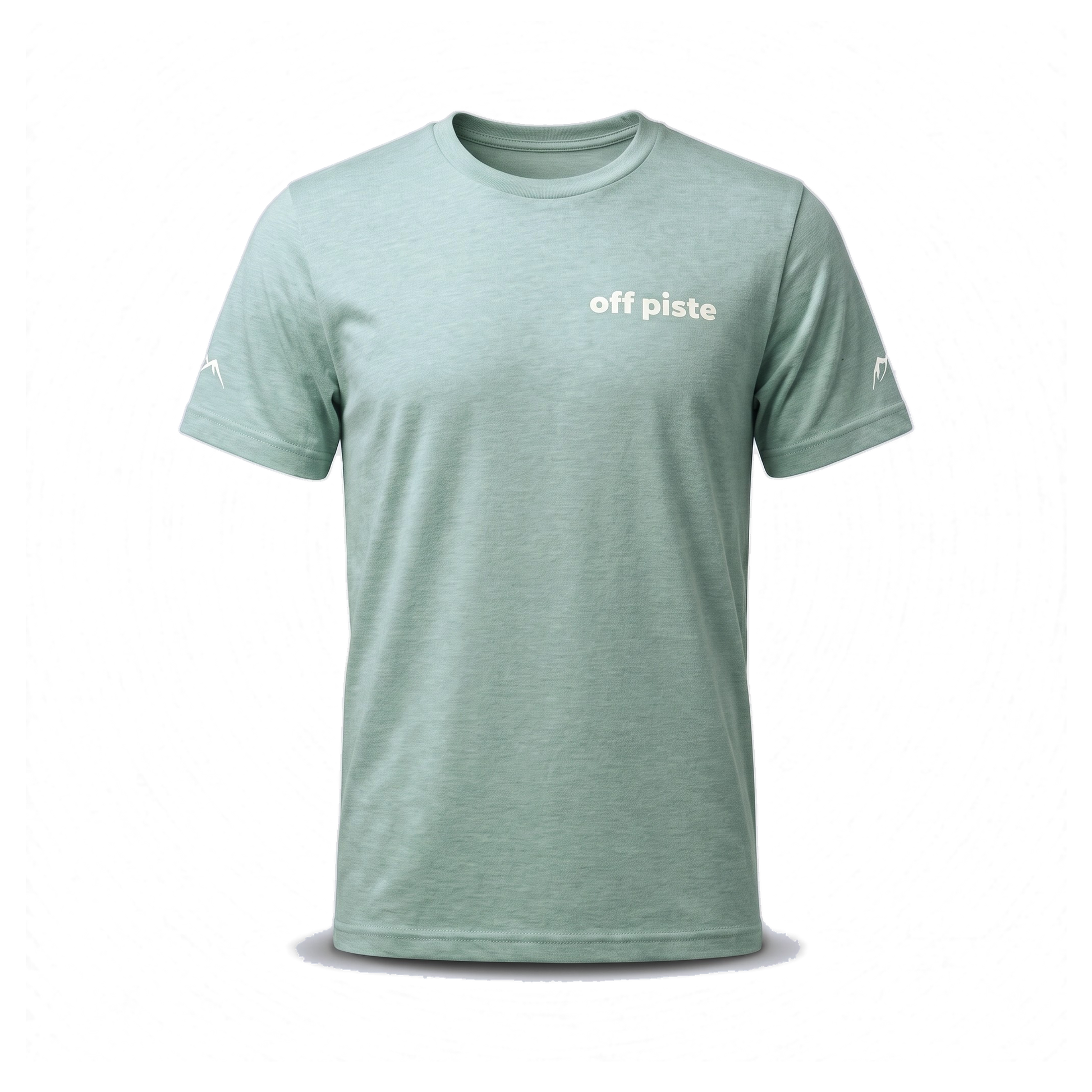 Off Piste Athletic Tee in Seafoam, front view
