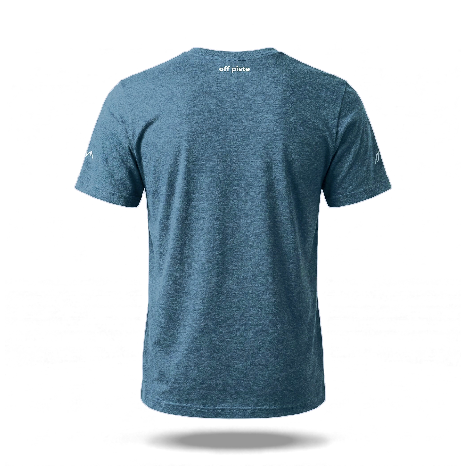 Off Piste Athletic Tee in Teal, back view