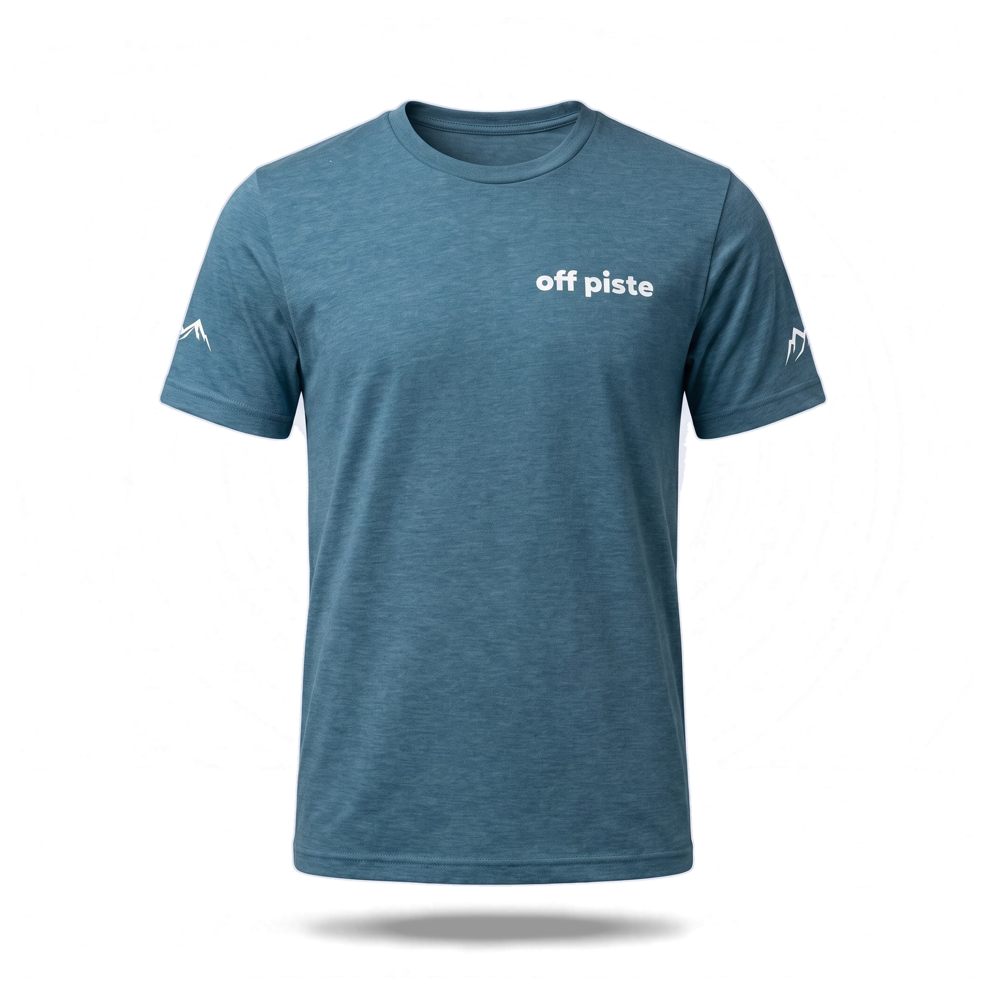 Off Piste Athletic Tee in Teal, front view