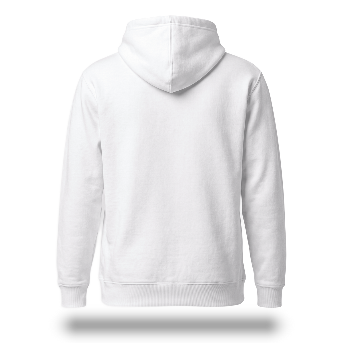 Off Piste Logo Ski Hoodie in White, back view