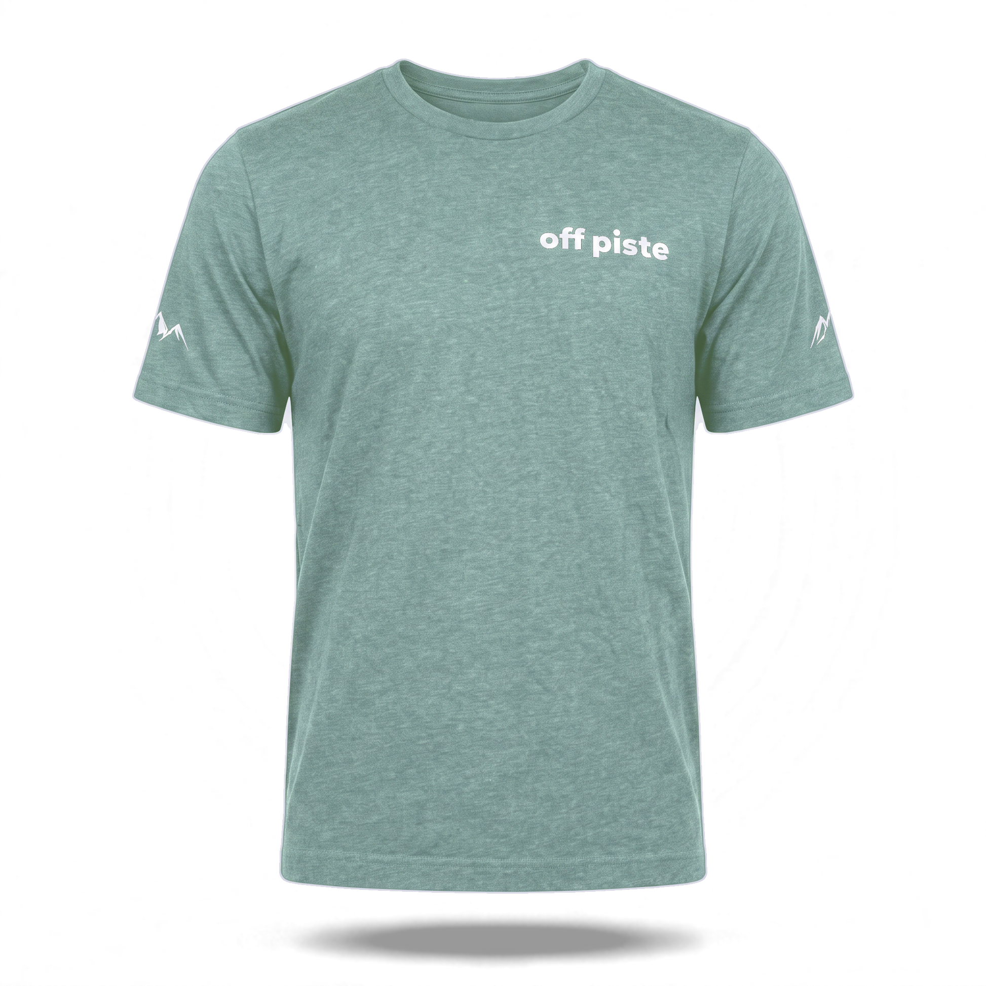 Off Piste Athletic Tee in Seafoam, front view