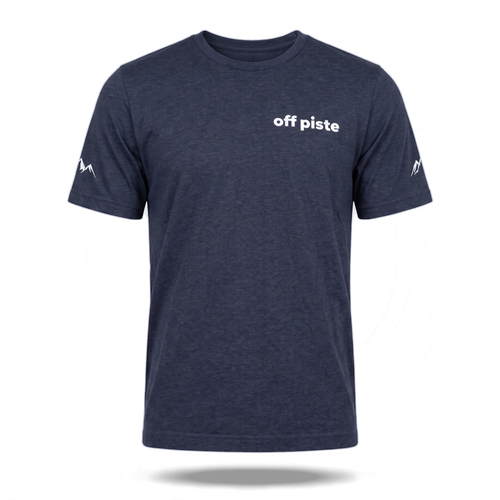 Off Piste Athletic Tee in Navy, front view