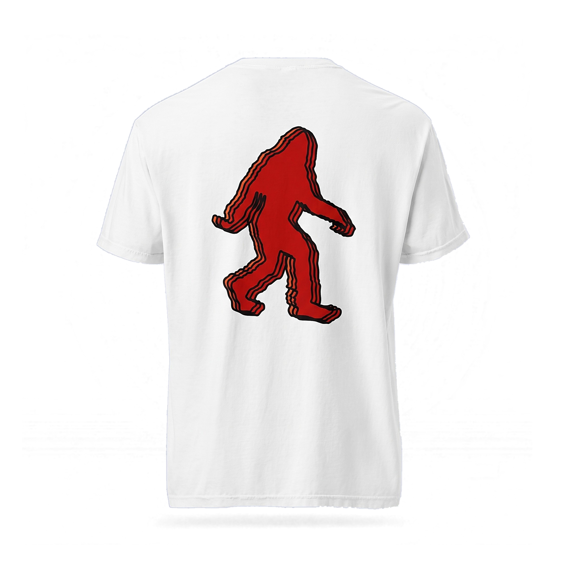 Off Piste Sasquatch Ski Tee in White, back view