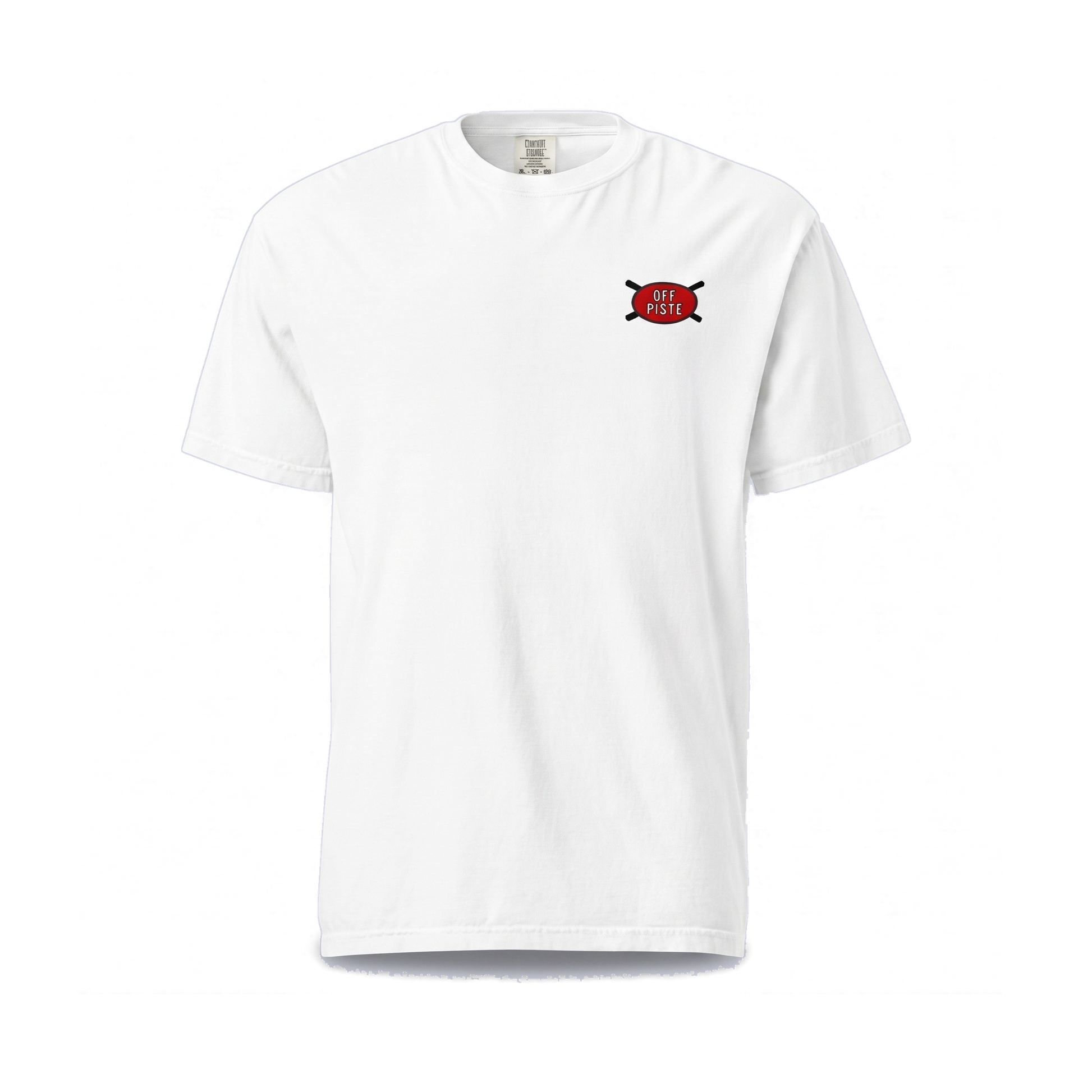 Off Piste Sasquatch Ski Tee in White, front view