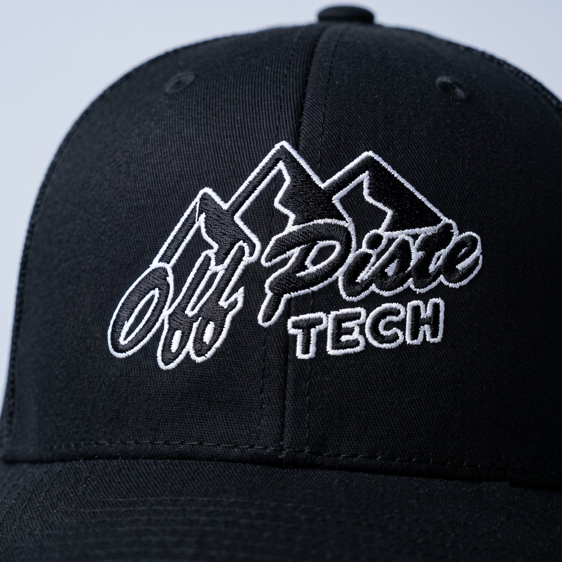 Off Piste Ski Hat in Black, detail view — Off Piste Alpine Tech collection