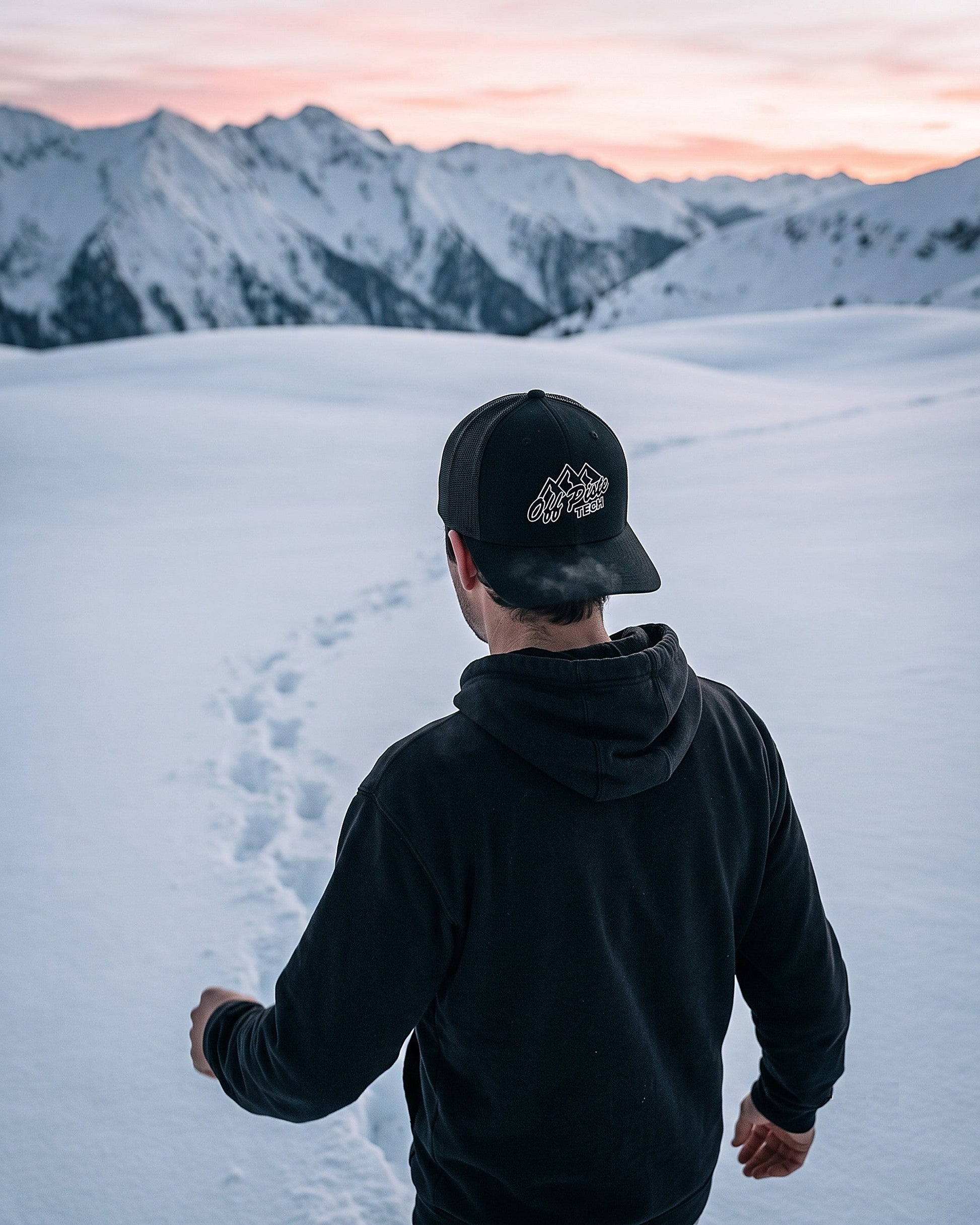 Off Piste Ski Hat in Black, story view — Off Piste Alpine Tech collection