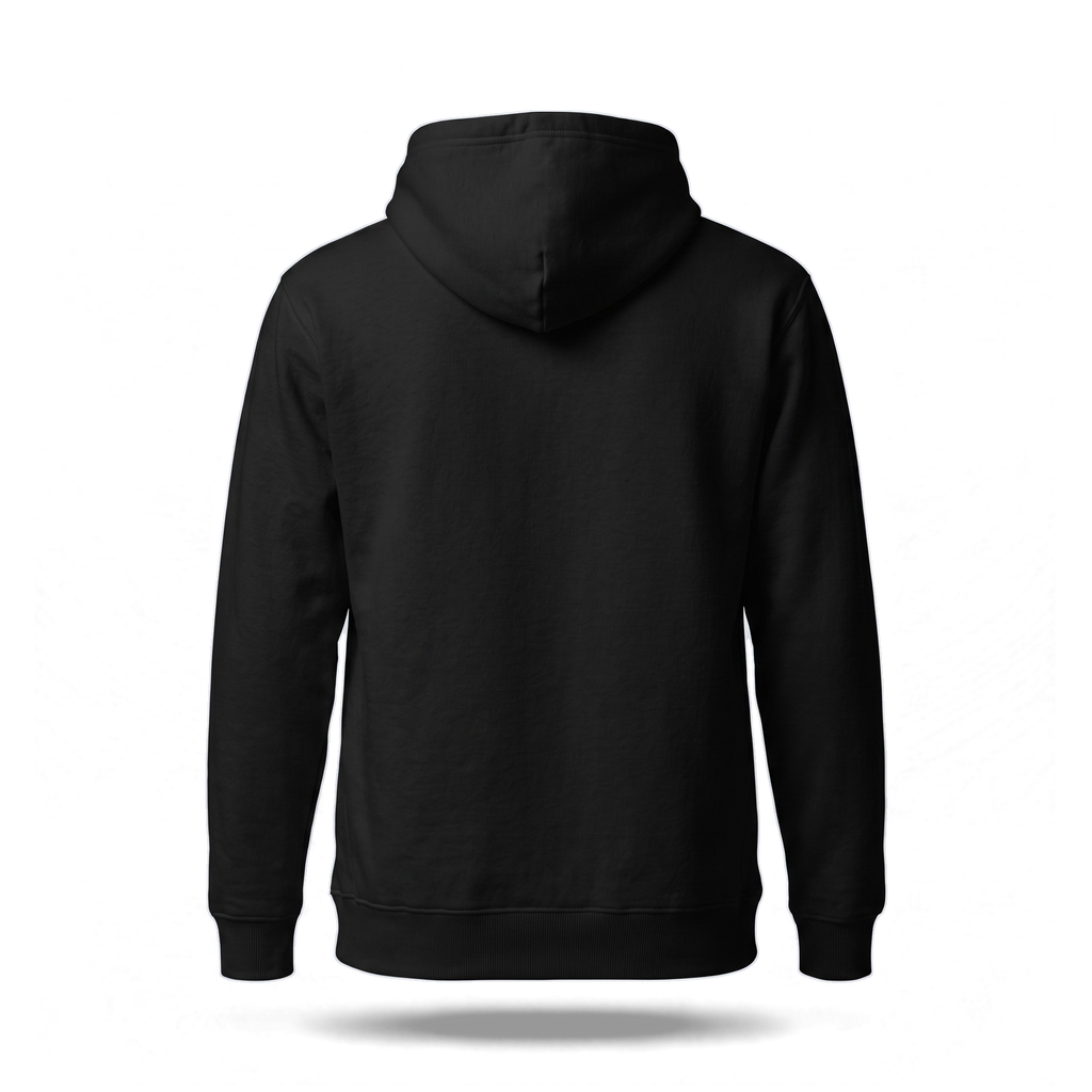 Off Piste Logo Ski Hoodie in Black, back view