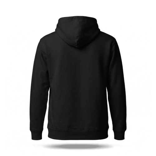 Off Piste Logo Ski Hoodie in Black, back view