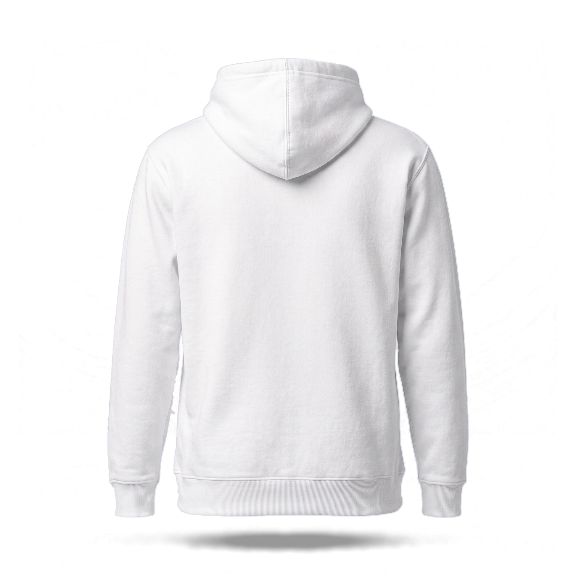 Off Piste Logo Ski Hoodie in White, back view