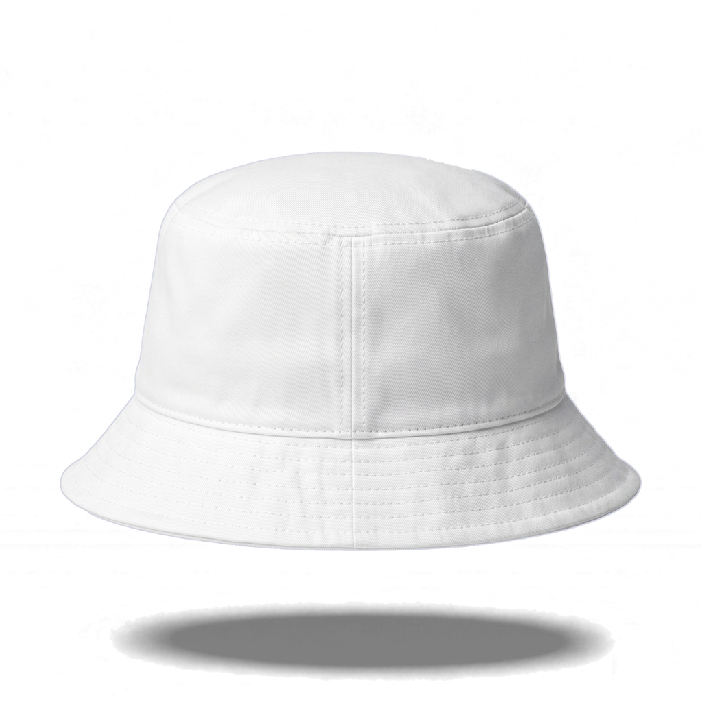 Off Piste Ski Bucket Hat in White, back view