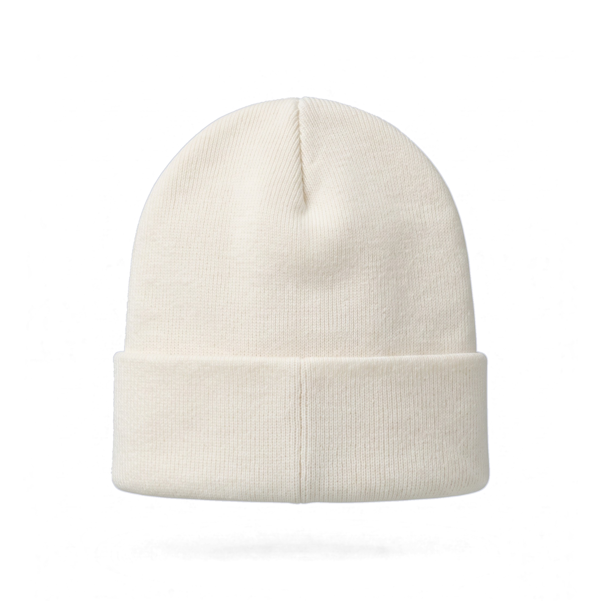 Off Piste Ski Beanie in Beige, back view