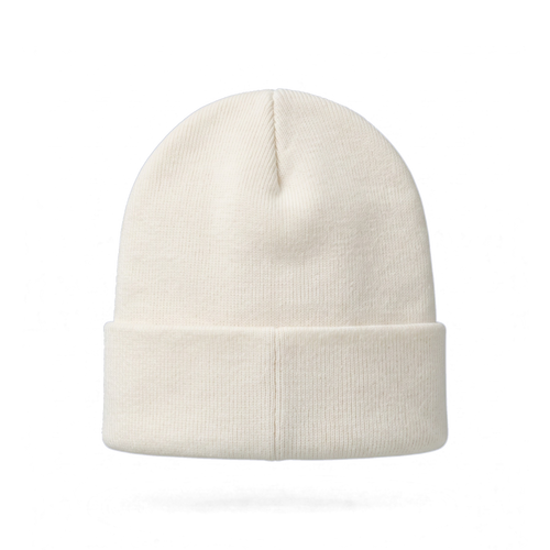 Off Piste Ski Beanie in Beige, back view