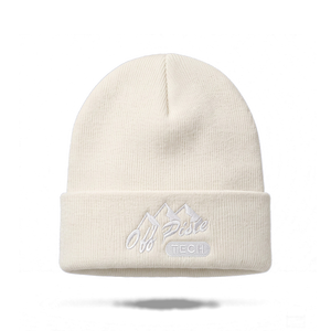 Off Piste Ski Beanie in Beige, front view