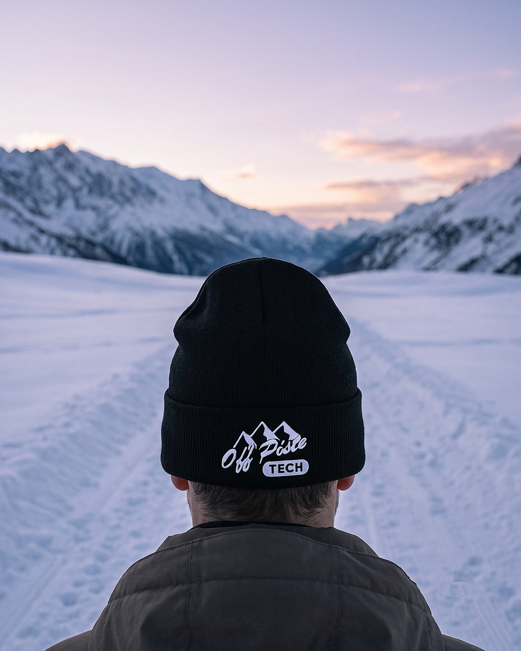 Off Piste Ski Beanie – Winter Hat in Black, story view — Off Piste Alpine Tech collection